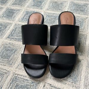 COPY - Madewell Kiera Mule Sandal, NWOT, black leather strappy sandals. Size 6.5